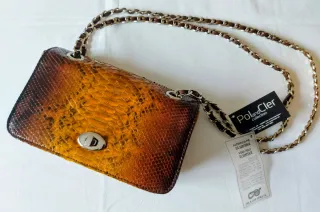 Bolso Bol Perdix Piel Serpiente Auténtica