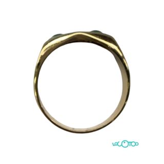 Anillo Oro 18k Diamante y Esmeraldas
