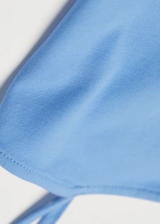 Crop Top H&M Azul Celeste Talla XS Mujer Tiran