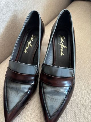 Zapatos Herrezuelo Piel Talla 38 Marrón/Gris