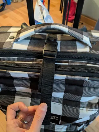 Maleta JanSport Cuadros Blanco y Negro