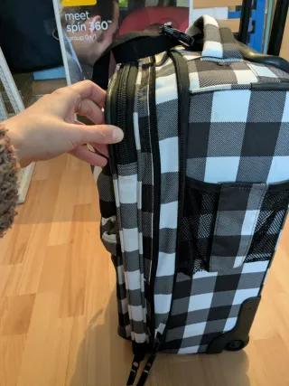 Maleta JanSport Cuadros Blanco y Negro