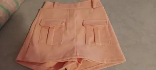 Lote 2 faldas pantalón beige y rosa