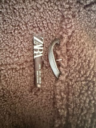 Cazadora Zara Piel Marrón Talla S