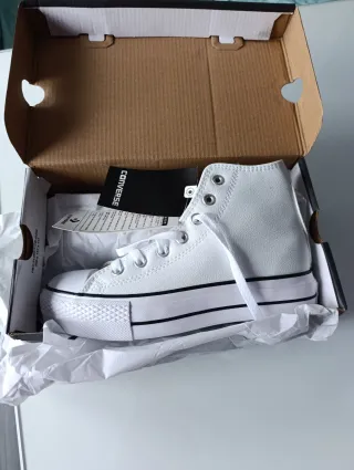 Zapatillas Converse altas blancas talla 38