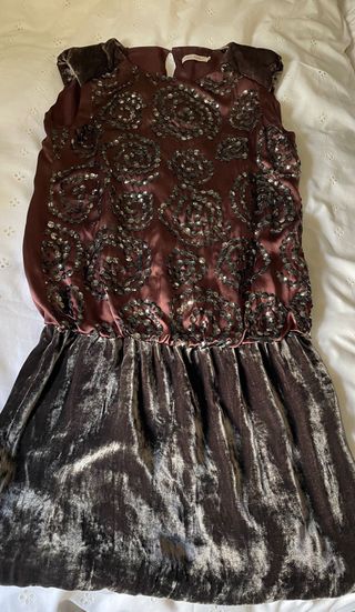 Vestido Oky Coky fiesta lentejuelas y terciopelo