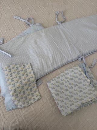 Conjunto Cuna Chichonera coches Azul