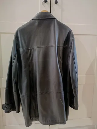 Chaqueta Piel Cortefiel Negra Como Nueva