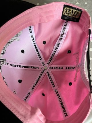 Gorra juvenil Los Angeles rosa y negra