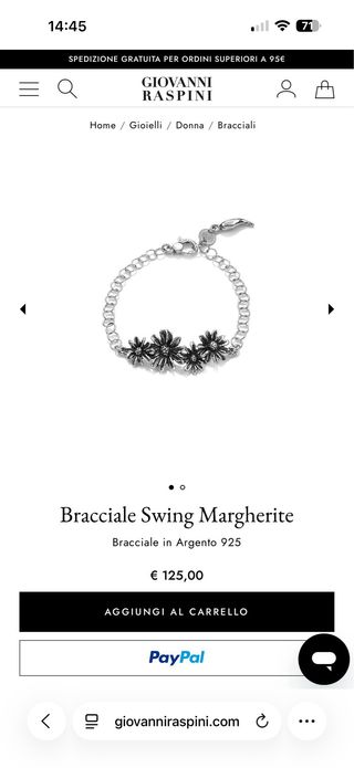 Bracciale Swing Margherite Argento