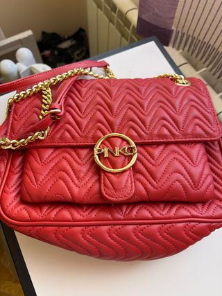 Bolso de hombro Pinko rojo