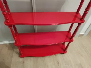 Estantería roja de 4 baldas