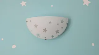 Plafón aplique lámpara pared infantil estrellas