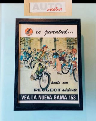 PUBLICIDAD ANTIGUA PEUGEOT MOTO CICLOMOTOR RETRO