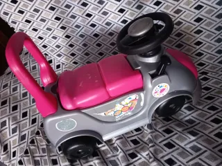 Carrito Andador Infantil Rosa y Gris