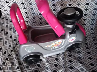 Carrito Andador Infantil Rosa y Gris