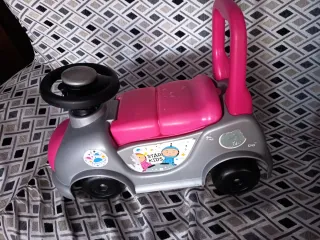 Carrito Andador Infantil Rosa y Gris
