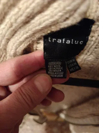 Chaqueta punto mujer beige talla única