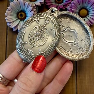 Specchio antico chatelaine Art Nouveau