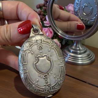 Specchio antico chatelaine Art Nouveau