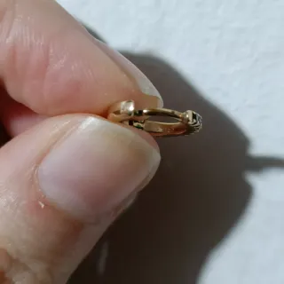 Pendiente aro oro, circonitas multicolor Singularu