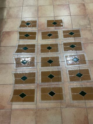 17 vidrieras decorativas 23x26.5 cm