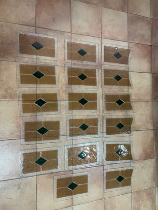 17 vidrieras decorativas 23x26.5 cm