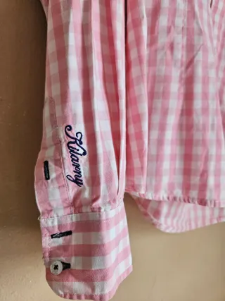 Camisa Kilarny cuadros rosa y blanco