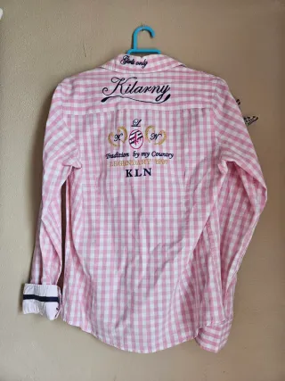Camisa Kilarny cuadros rosa y blanco