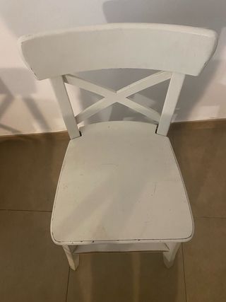Silla alta Ikea blanca