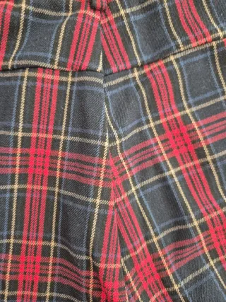 Leggings cuadros azul y rojo