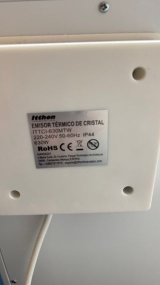 2 Emisores Térmicos Cristal Itthon 80€ x emisor