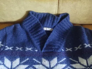 Jersey Coronel Tapioca Azul y Blanco