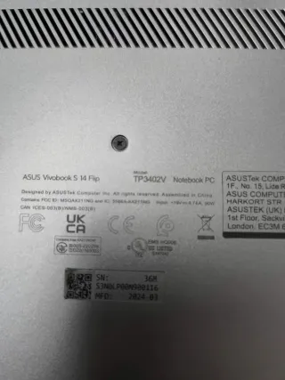 Portátil Asus TP3402V averiado