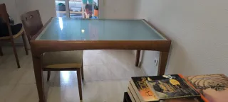Mesa Comedor Madera y Cristal