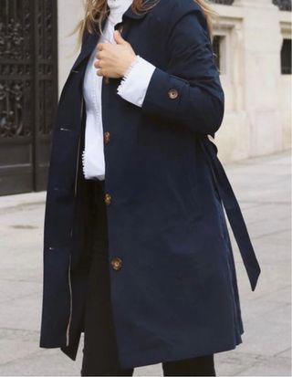 Gabardina Zara Azul Talla XS