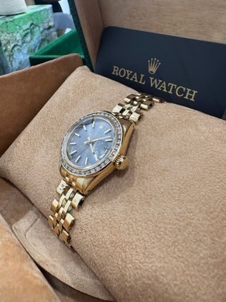 Rolex Datejust lady 26 oro 18k bisel diamantes