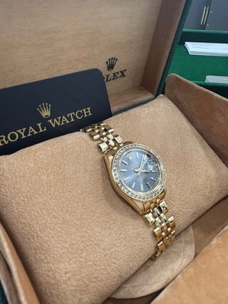 Rolex Datejust lady 26 oro 18k bisel diamantes