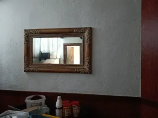 1 Espejo Madera y Cristal 110x70cm