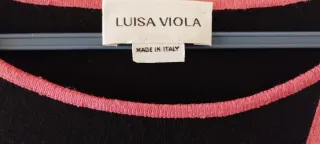 Maglioncino Luisa Viola nero e rosa