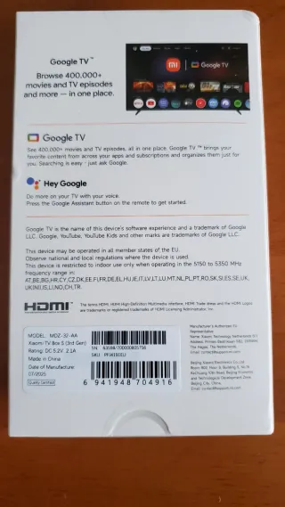 Xiaomi TV Box S 3ª Gen 4K Ultra-HD