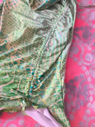 Vestido verde con estampado