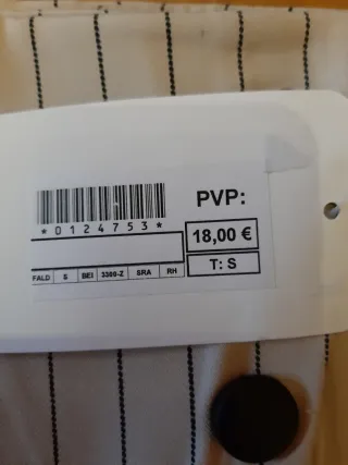 Falda pantalón beige con rayas