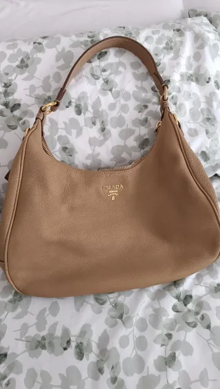 Bolso Prada Piel Becerro Beige