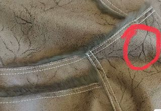 Chaqueta piel y pelo natural marrón