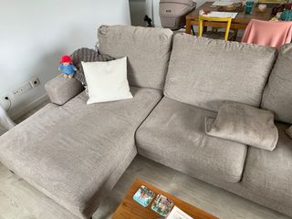 Sofá 3 plazas AquaClean beige Conforama