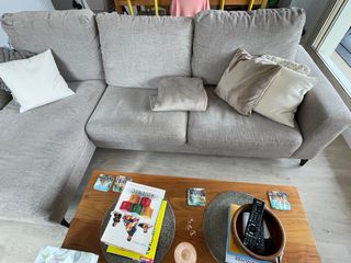 Sofá 3 plazas AquaClean beige Conforama