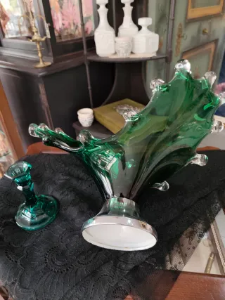 Centro de mesa Cristal Murano Verde