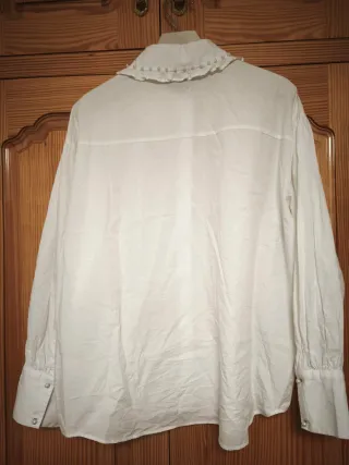 Camisa Zara Blanca Pedrería