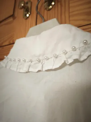 Camisa Zara Blanca Pedrería